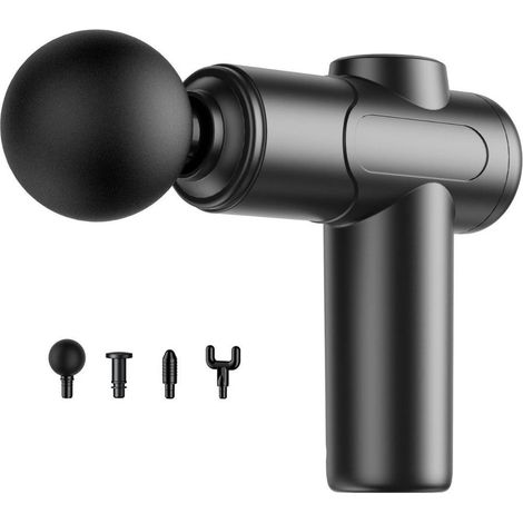 Pistola De Masaje Por Percusión - 12800 Rpm - 12 Mm Amplitud - Batería 2500 Mah - 6 Velocidades - 4 Cabezas De Masaje - Para Músculos (1/5)