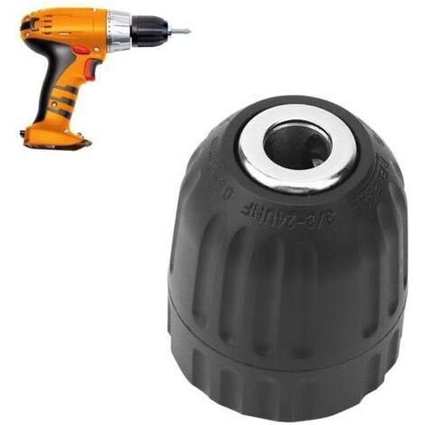 3/8" x 24 UNF Mandrin de Perçage Métal, Accessoires pour perceuses Mandrins du Fil 0.8mm-10mm sans Clé pour Foret Électrique de Main (1/4)