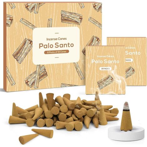 Räucherkegel Palo Santo 120st Geschenkset Duft Räucherkegel Sinnes Geschenkbox (1/5)