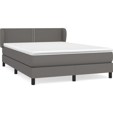 Maison Exclusive - Boxspringbett mit Matratze Grau 140x200 cm Kun