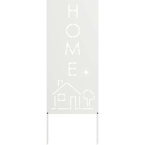 Écran de confidentialité de jardin Fretwork Blanc 50 x 140 cm CFW420003 (1/5)