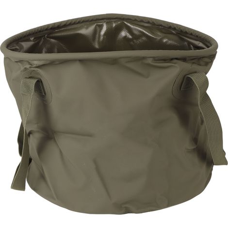 Seau pliable vert OD pour camping, seau de rangement d'eau pliable portable, grande capacité 20L, idéal pour la pêche et les voyages. (1/5)
