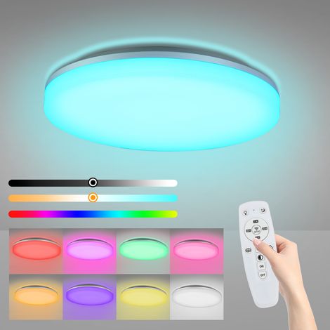 SWANEW Plafoniera Plafoniere angolari RGB ufficio lampada luce Lampada LED illuminazione cucina IP54 24W (1/5)