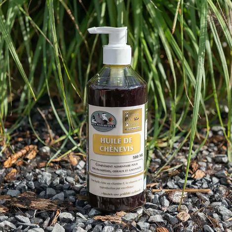 Huile de Chènevis Bio pour Palmipèdes - Stimulation Reproduction 500ml