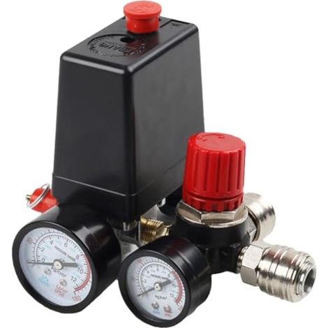 Régulateur de Pression, Compresseur de Pressostat de Compresseur D'air Adapté Aux Applications Y Compris Les Outils Pneumatiques D'automatisation de Peinture Par Pulvérisation (1/5)