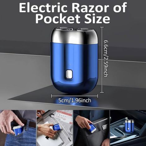 Rasoir Electrique - Double Tete - Etanche IpX7 - Rechargeable Usb Type-C - Autonomie 60 Jours - Pour Visage Et Corps - 1 Piece (1/5)