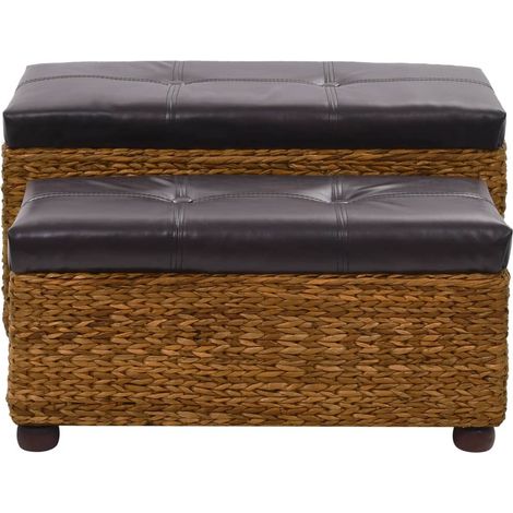 Maison Exclusive - Sitzbank-Set 2-tlg. Seegras Braun