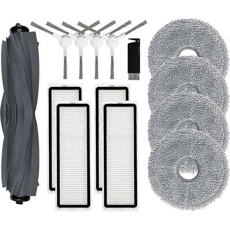 Accessoires pour aspirateur Dreame Bot L10 Prime / L10S Pro : rouleau principal, brosse latérale, filtre HEPA, chiffons et serpillières. (1/5)