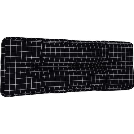 Maison Exclusive - Coussin de palette motif à carreaux noir 120x40x12 cm tissu