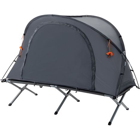 Ensemble de tente de camping 3 en 1 comprenant un lit de camp 1 personne, une tente et un matelas gonflable – sac de transport inclus (1/5)