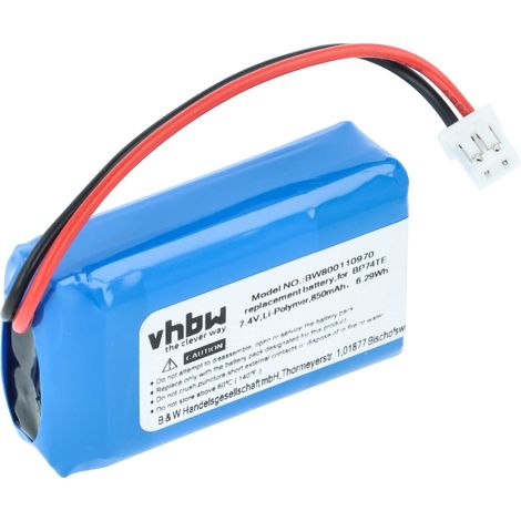 vhbw Batterie compatible avec Dogtra Edge Transmitter, 4503 Edge, 4504 Edge, Edge RT, DA212 collier de dressage de chien (850mAh, 7,4V, Li-polymère)