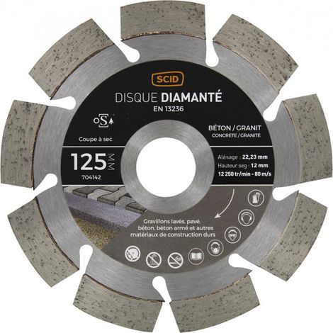 Disco de hormigón granito gama media 125 22,23