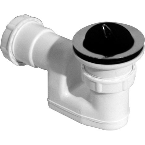 Go by Van Marcke siphon de douche extra bas pour douches avec ouverture d'évacuation D 52mm raccordement sur tuyau d'évacuation avec D 40mm PP blanc (1/2)