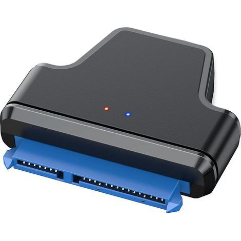 Adaptateur SATA vers USB-B pour disque dur/SSD externe 2,5 pouces SATA3 22 broches (1/4)
