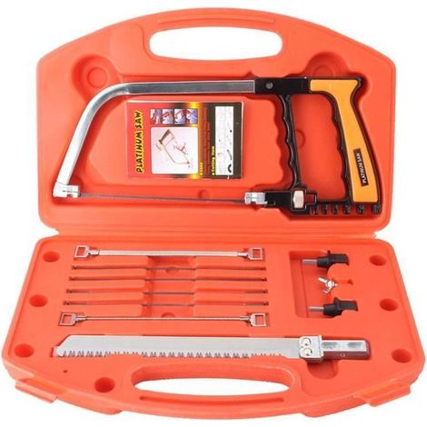 SHOP-STORY - Coffret Scie Multifonction 11 en 1 Avec Lames Spécifiques Découpe Bois Plastique PVC Carreaux Céramique Pierre Verre (1/4)