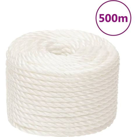 Corde de travail blanche 10 mm 500 m polypropylène