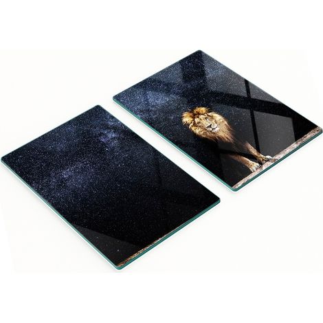 Taglieri da cucina decorativi in vetro con leone e stella, 2x40x52 cm (1/5)