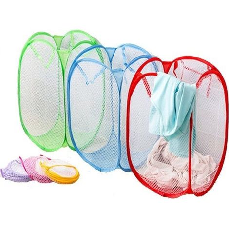 Trade Shop - Cesta Plegable Pop Up Cesta De 3 Piezas Para Ahorrar Espacio - (1/5)