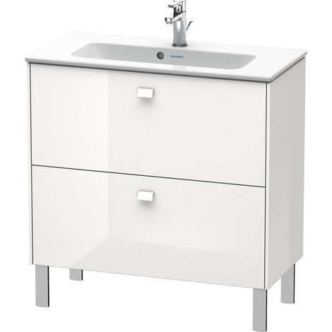Meuble sous-vasque Duravit BRIOSO COMPACT Griffe chromé 683x820x389mm Bleu clair mat