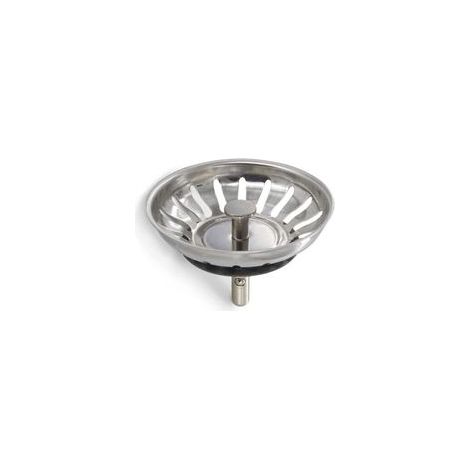 2 bouchons d'évier de cuisine en acier inoxydable - crépine universelle (diamètre 78 mm), grille d'évier anti-obstruction et panier d'évier à vidange rapide (1/5)