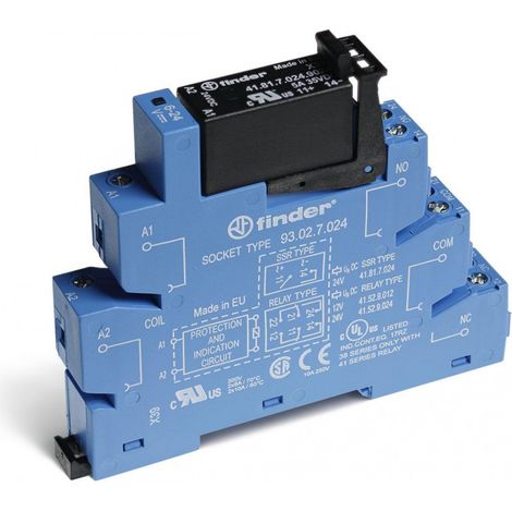 Interface statique IN : 12V DC sensible OUT : 24V DC bornes à cage FINDER 383170129024