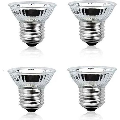 YMYNY 50W E27 Lampe Chauffante UVA+UVB Ampoule à Spectre Complet Dimmable 220-240V Bronzer Ampoule pour Reptiles Amphibiens Lézard (Lot de 4, Blanc Chaud 2700K) (1/4)