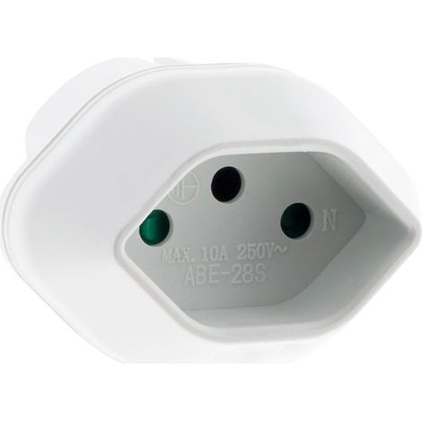 Zenitech – Adaptateur électrique femelle Suisse vers mâle France – Puissance max 2300W – Configuration raccord pour appareils européens (1/10)