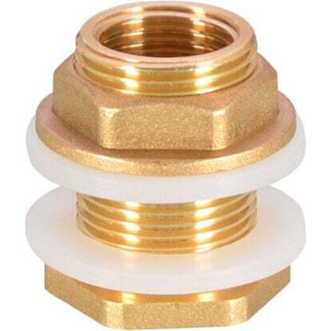 4pcs G1/2 Brass Water Tank Water Pipe Fitting Adapter Faucet Rain Bucket Socket Brass Tank Socket for Faucet Rain Bucket Water Tank MUMU (1/4)