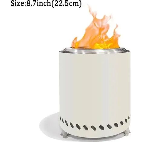 Brûleur portable en acier inoxydable, mini poêle à bois, foyer pour feu de camp, brasero sans fumée pour camping en extérieur, réchaud de cuisson portable (1/5)