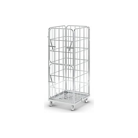 Contenedor rodante de acero  por 4 lados  altura total 1830 mm