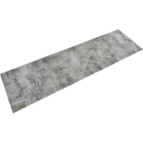 Alfombrilla de cocina lavable de terciopelo suave 150 x 45 cm antideslizante diseño moderno ambiente acogedor en poliamida gris 020046062 (1/5)