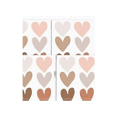 Stickers muraux cœur bohème pour une décoration polyvalente, stickers muraux créatifs à faire soi-même, 72 feuilles aux couleurs pastel pour une décoration bohème de salle de classe (1/5)