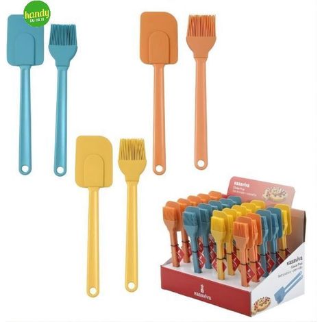 Set spatola e pennello Kasaviva Gioia Pop colori assortiti