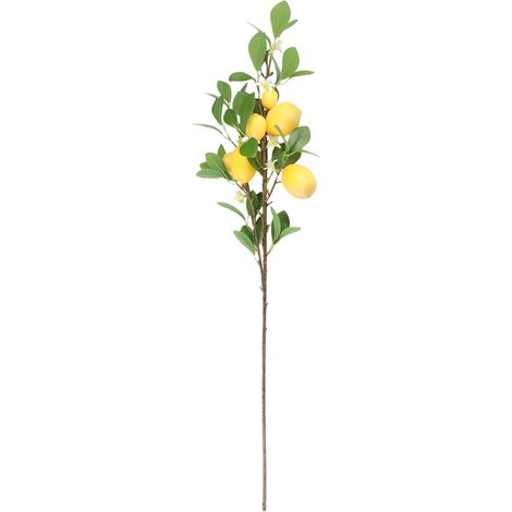 Branche de citronnier artificielle avec 6 fruits, pour salon (1/5)