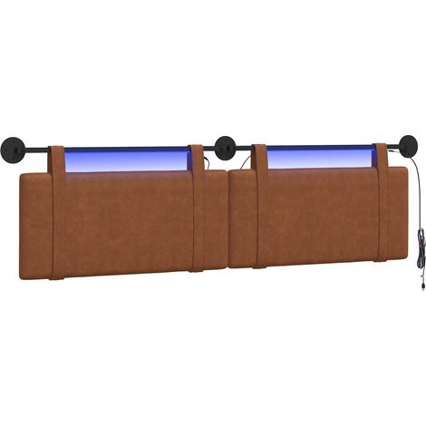 Maison Exclusive - Hängendes Kopfteil Braun Antikes PU (1/5)