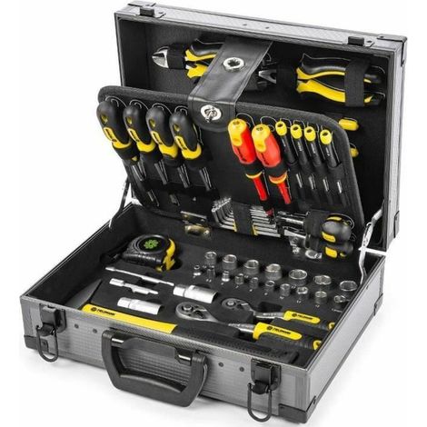 Fieldmann FDG 5021-114R 138-teiliges Werkzeugset aus Metall (1/2)