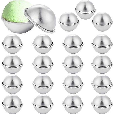 Set mit 40 DIY-Badebombenformen aus Metall, 20 Stück, Größe 4,5 x 2 cm, Werkzeug zur Herstellung von Badebomben (1/5)