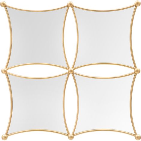 Specchio da parete in metallo oro, 68x3,5x68 cm – Jalo (1/5)