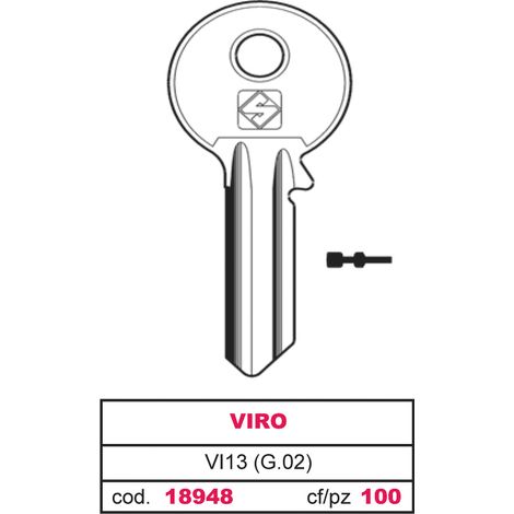 Silca CHIAVE OTTONE VI13 (G.VAC 0) VIRO 20.00 pz