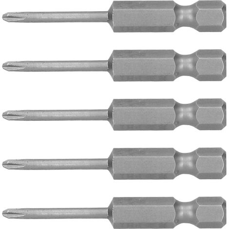 10 Embouts Cruciformes Magnétiques en Acier Allié pour Tournevis Électrique, Pièces de Rechange 2,5mm (1/5)