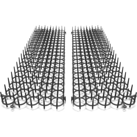 BRAVIX Lot de 2 Grilles Anti-nuisibles - Pic Anti Pigeons, Oiseaux, Chats - Repulsif Naturel et Ecologique pour Jardinières et Potagers - Protection Immédiate - Découpable et Modulable - 49 X 14 CM