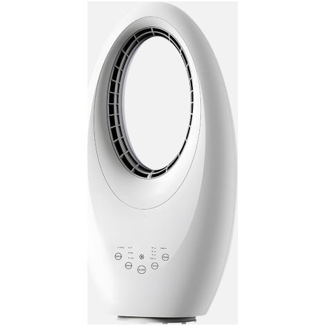 Ventilador Sin Aspas Arevalo Blanco 50w 3velocidades Oscilante Tactil C/remoto Y Temporizador 57,5x29x17cm