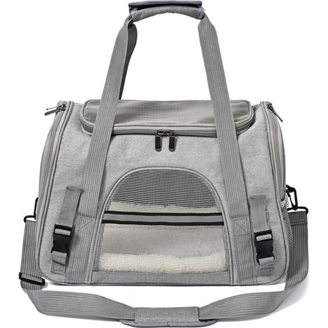 Sac de transport pour chat et petit chien, sac bandoulière pliable en Oxford, 44x29x26 cm (1/4)