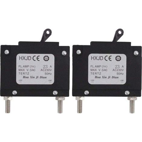 Disjoncteur de Générateur de 2 Pièces, Disjoncteur Professionnel de Générateurs D\'essence de Sécurité avec le Commutateur pour des Générateurs D\'essence 23A 230V