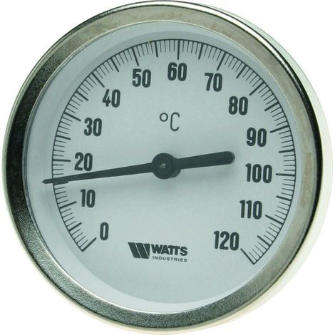 Bimetallthermometer F+R 801 R63/50 120 °C mit rückseitigem Anschluss 1/2 c