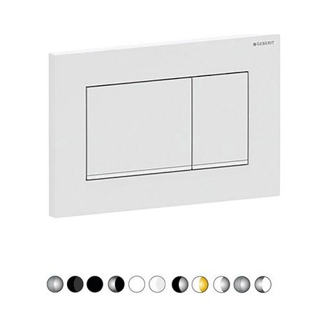 PLACCA DI COPERTURA 2 TASTI "SIGMA 30" GEBERIT Misura: Bianco/bordo inf. Bianco opaco