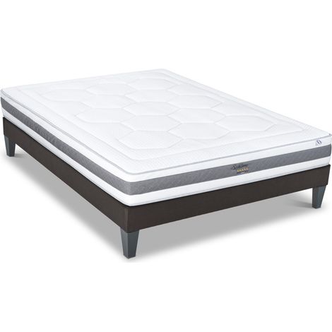 HYPSOM  Ensemble SUBLIME 180x200 cm  Matelas Mémoire de forme + Sommier Bois (1/5)