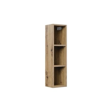 Mobile da muro BRAZZA - 20 cm - Rovere chiaro - Finitura artigianale - Da appendere