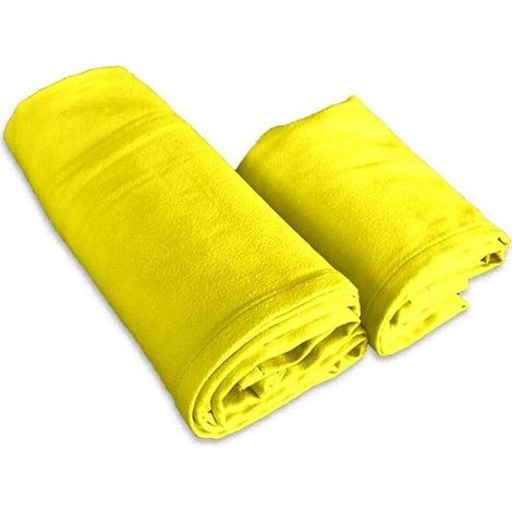 SET asciugamani MICROFIBRA GIALLO 1+1 VISO E OSPITE