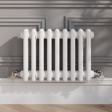 300x425mm Traditional Colosseum Horizontal Double Bar Column Radiator White (1/5)
